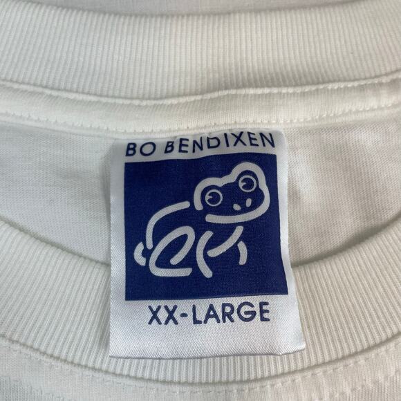 VTG Bo Bendixen Denmark Cat Graphic T-Shirt White size XXL Danish Art - Picture 3 of 6